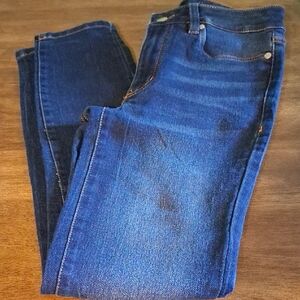 Tahari Blue Straight Leg Jeans Classic Style